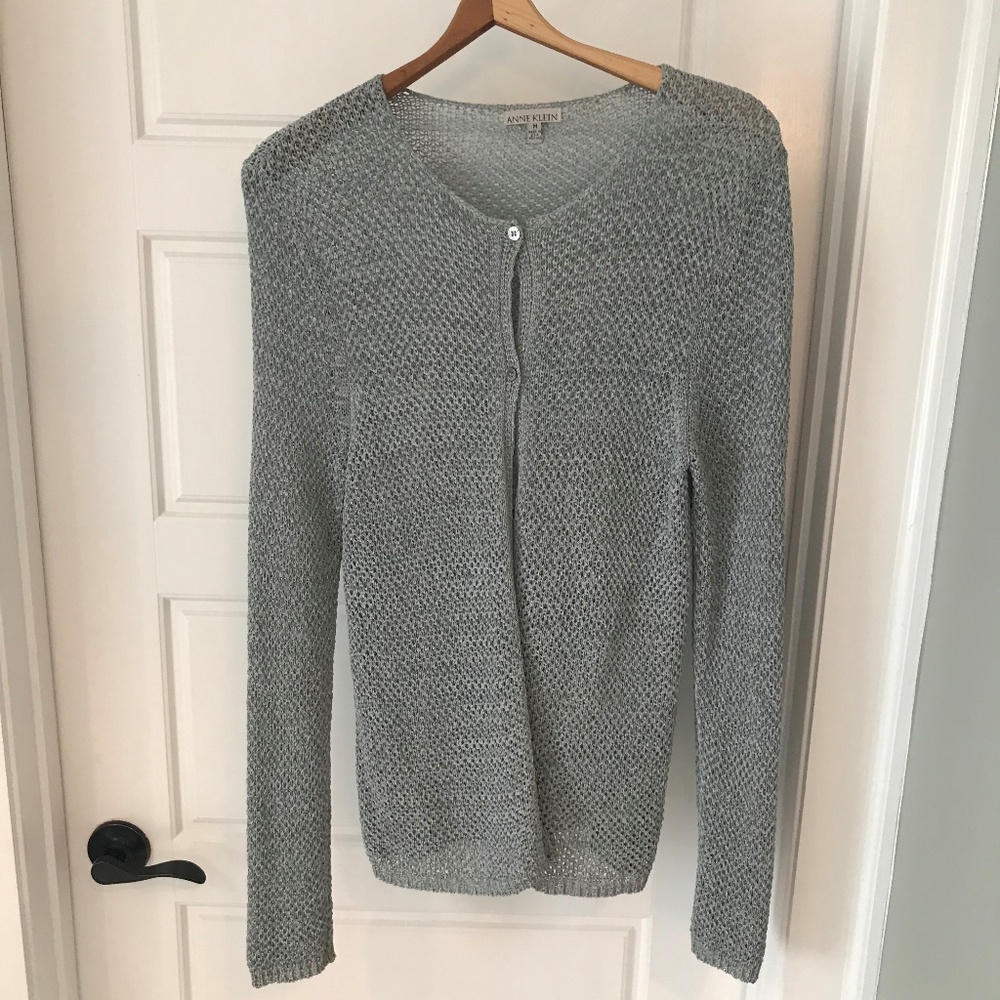 Anne Klein blue grey cardigan - Size M